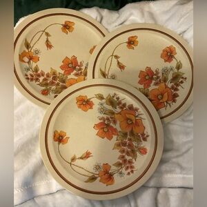 Melamine Floral Pattern Vintage Plates.